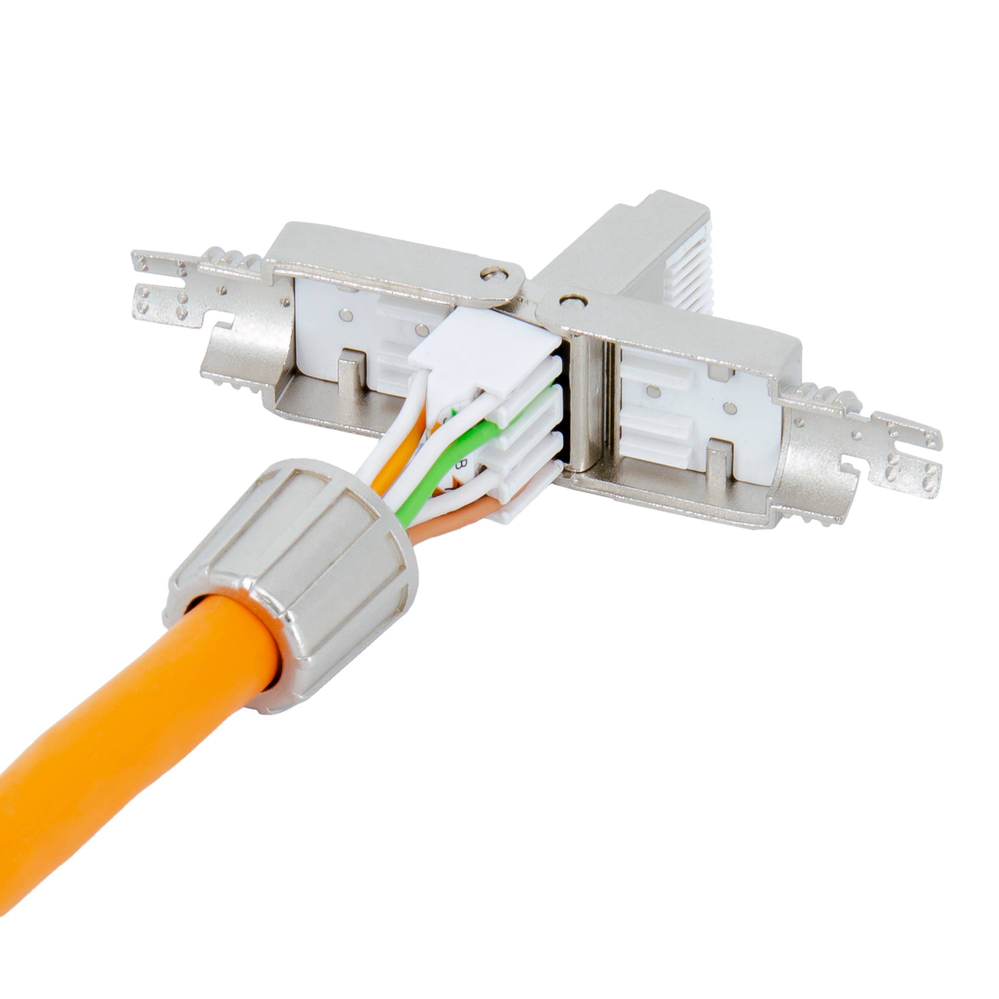 PremiumX 6x Netzwerkstecker RJ45 Cat7 für Verlegekabel Netzwerkkabel Patchkabel Werkzeuglos Werkzeugfrei LAN Anschluss