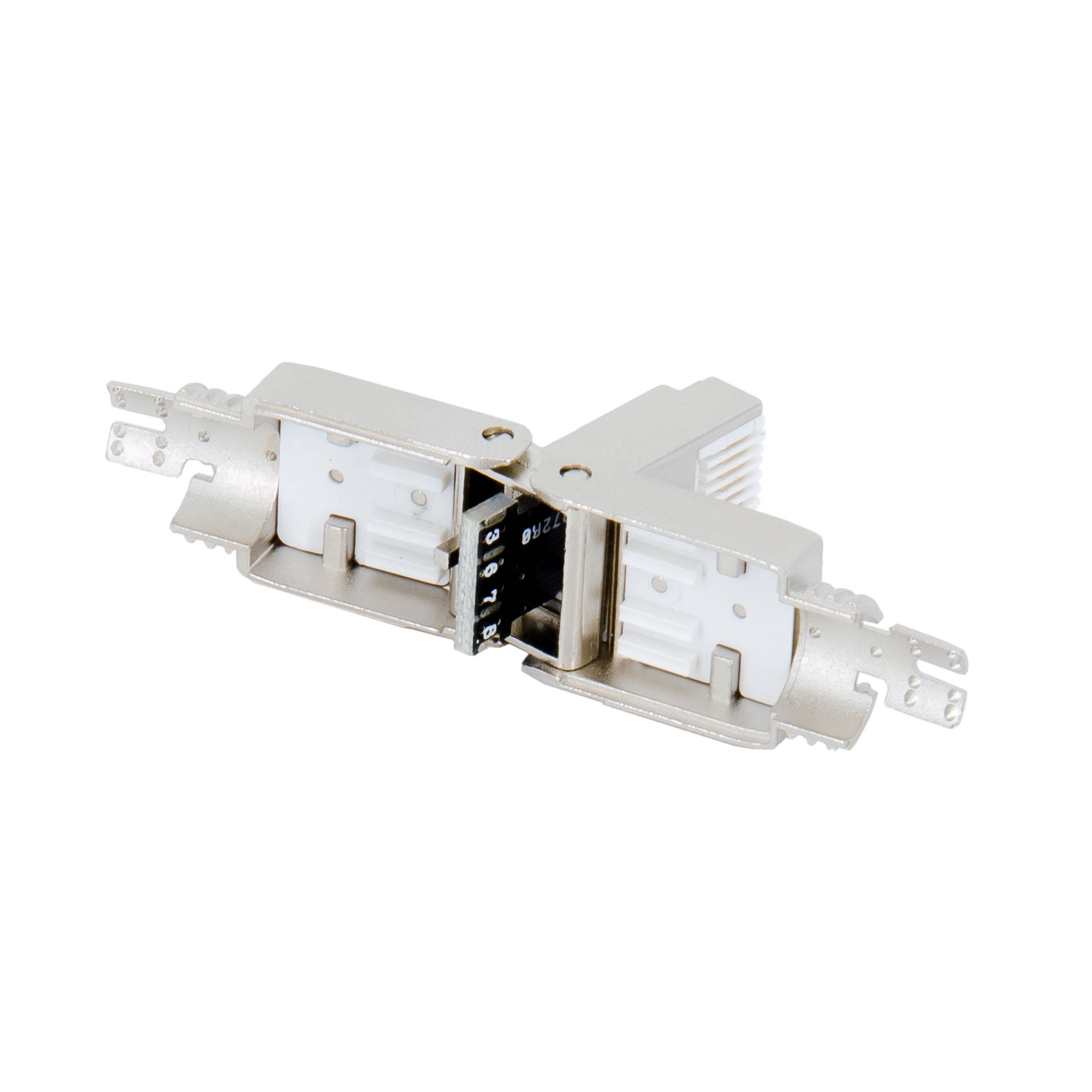 PremiumX Netzwerkstecker RJ45 Cat 8 Stecker Stahl für Verlegekabel Netzwerkkabel Kabel Ethernet Werkzeuglos Werkzeugfrei LAN Anschluss 40 Gbit/s
