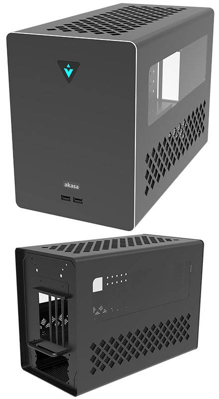 Akasa Cypher HDB Gehäuse (für Intel NUC11 / NUC9 H-Serie) [A-NUC77-A1B]