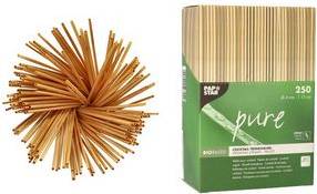 PAPSTAR Stroh-Trinkhalme ''pure'', 150 mm, natur aus Stroh, Länge: 150 mm, Durchmesser: 4 mm,