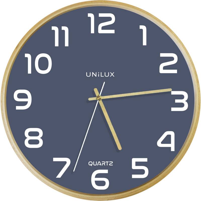 UNiLUX Wanduhr/Quarzuhr "BALTIC", Durchmesser: 315 mm, blau