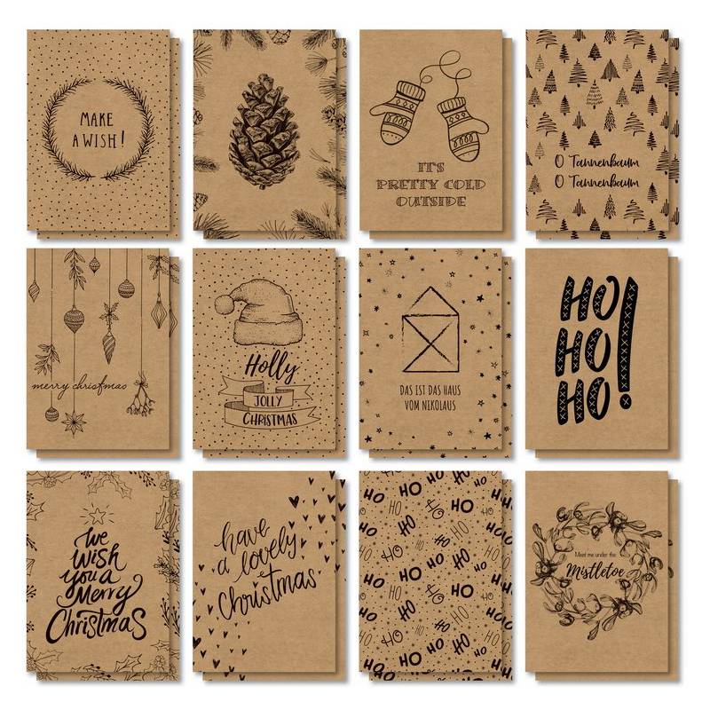 sigel Weihnachts-Postkarten-Set "Natural Christmas", DIN A6