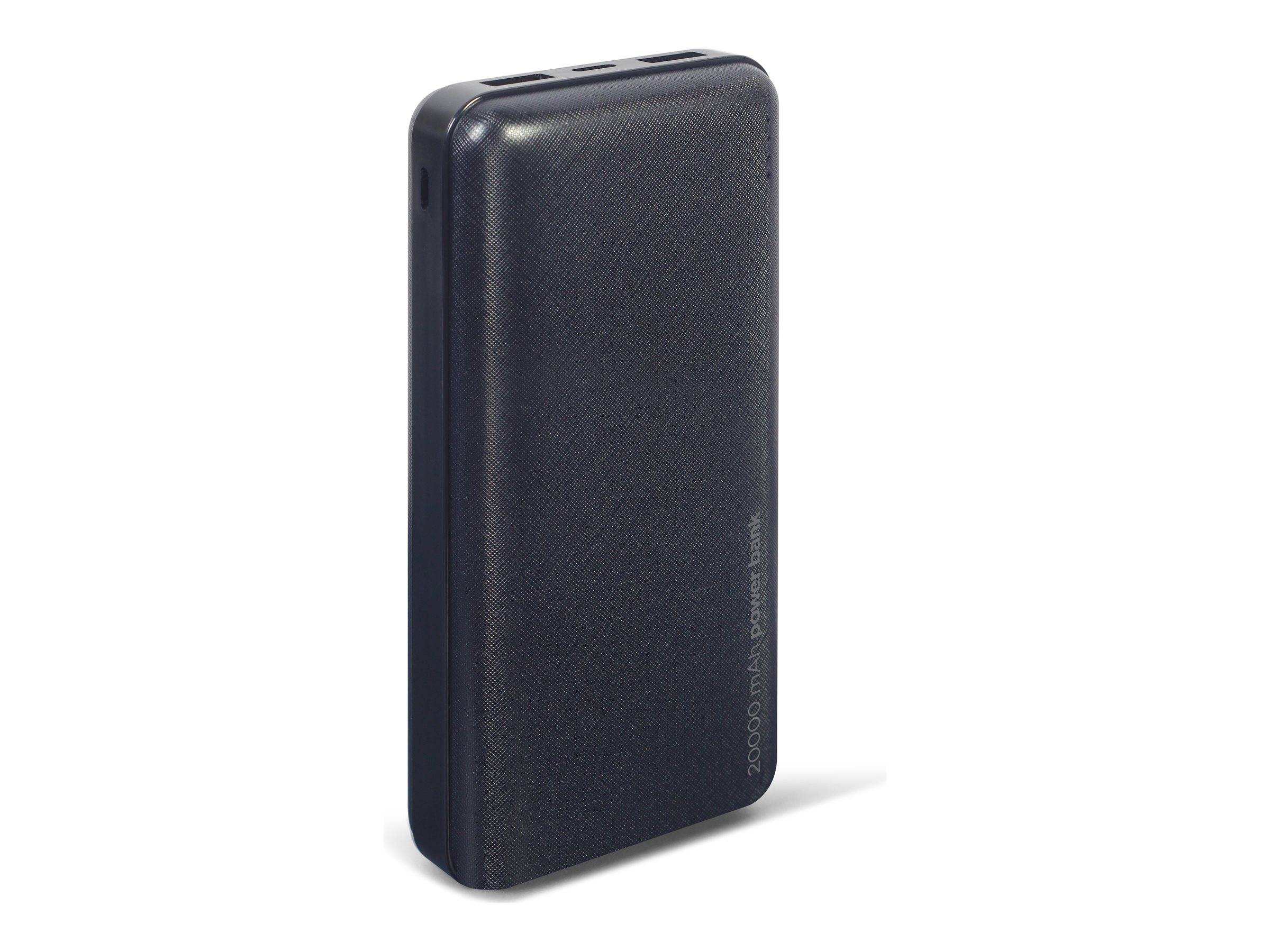 Gembird PB20-02 - Powerbank - 20000 mAh - 12 Watt - 2.4 A - 2 Ausgabeanschlussstellen (2 x USB)