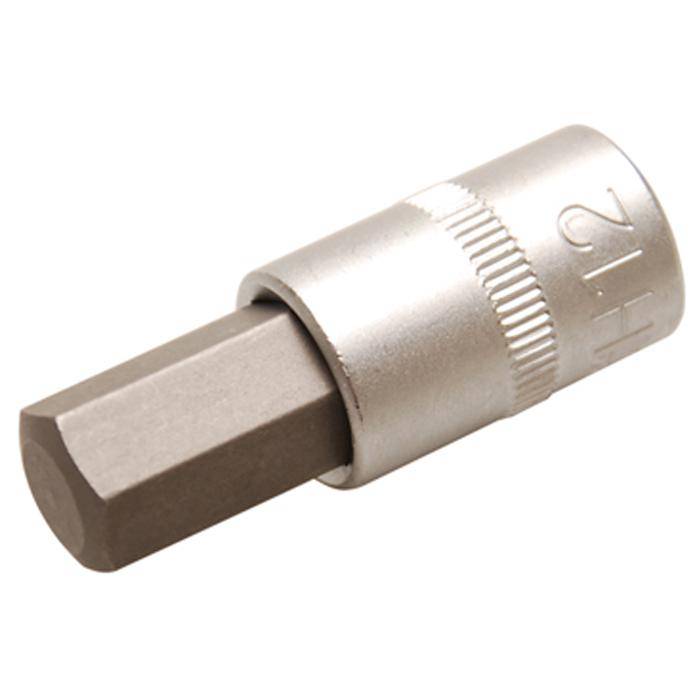 Bit-Einsatz - Innen-6-kant - 12 mm - Antrieb- 3/8" - CV-Stahl - matt verchromt
