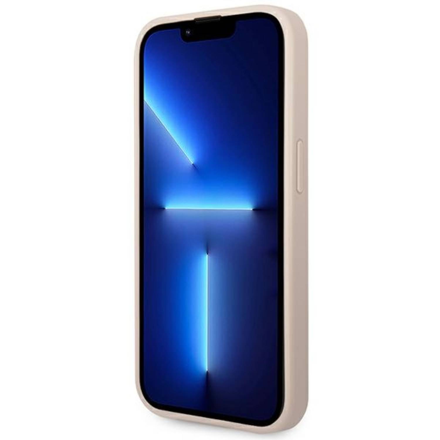 Guess Big Metal Logo Collection Apple iPhone 14 Pro Hard Cover Schutzhülle Pink.