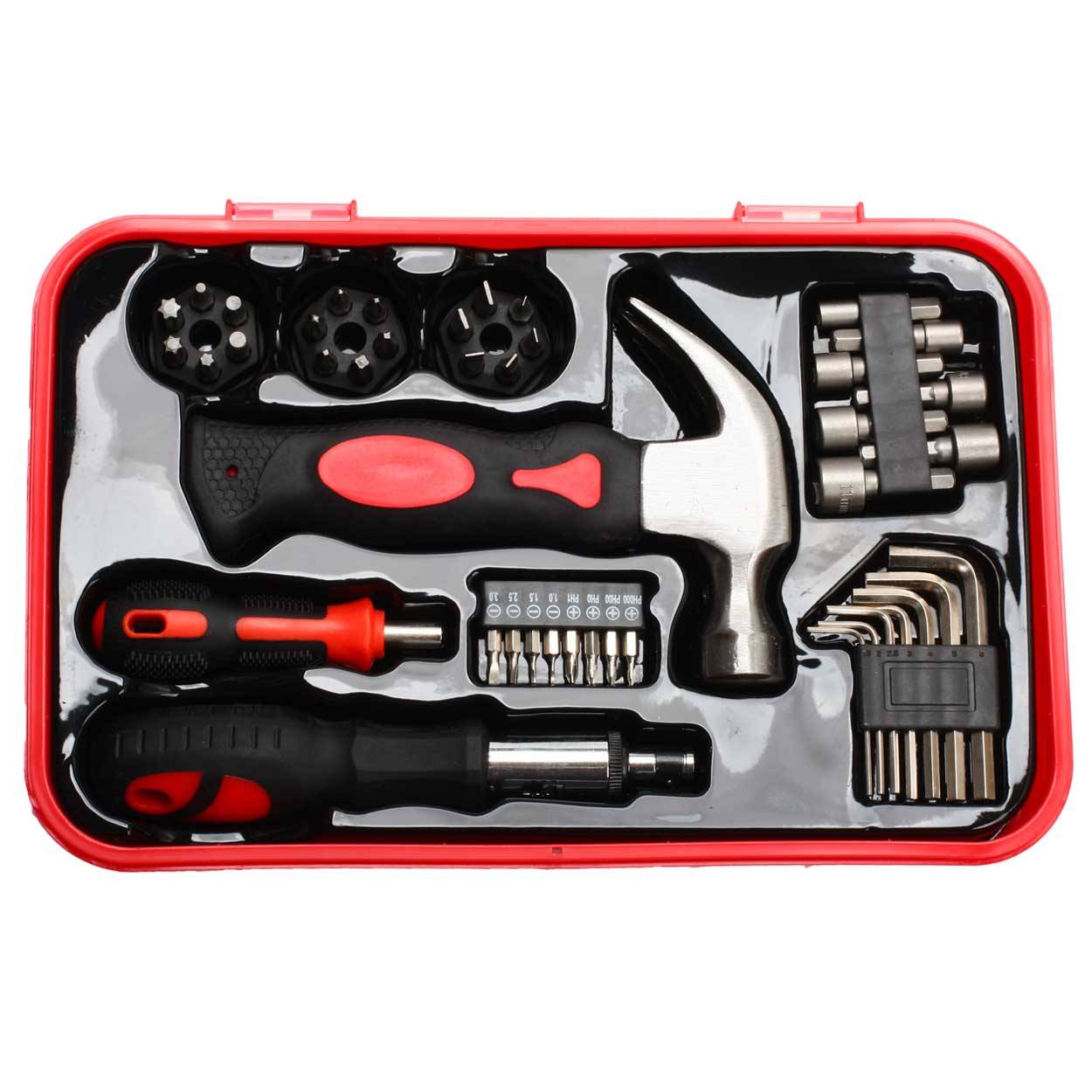 SCHMIDT security tools Werkzeug Set - 43-teilig - Werkzeugsatz - Multifunktion-Set - Reparaturwerkzeug- Boxwerkzeug - Schraubendreher-Bits 25 mm