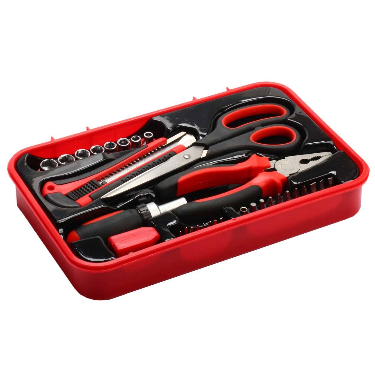 SCHMIDT security tools Werkzeug Set TS-32 Handwerkzeug Box 32-teilig Werkzeugkoffer Werkzeugsatz