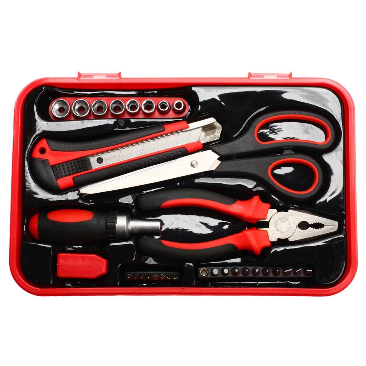 SCHMIDT security tools Werkzeug Set TS-32 Handwerkzeug Box 32-teilig Werkzeugkoffer Werkzeugsatz