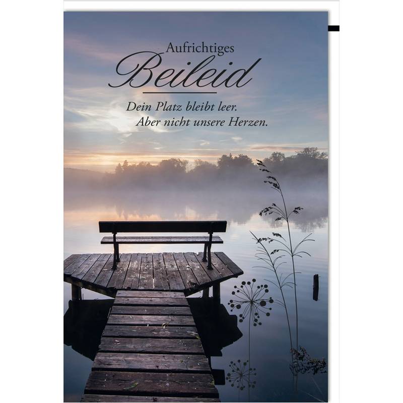 SUSY CARD Trauerkarte "Steg-Bank"