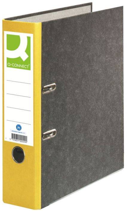 Wolkenmarmor-Ordner - A4, 80 mm, gelb