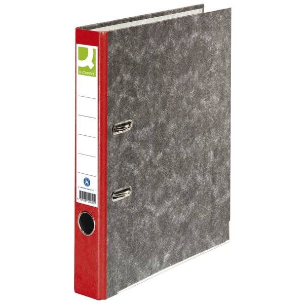 Wolkenmarmor-Ordner - A4 50 mm rot.