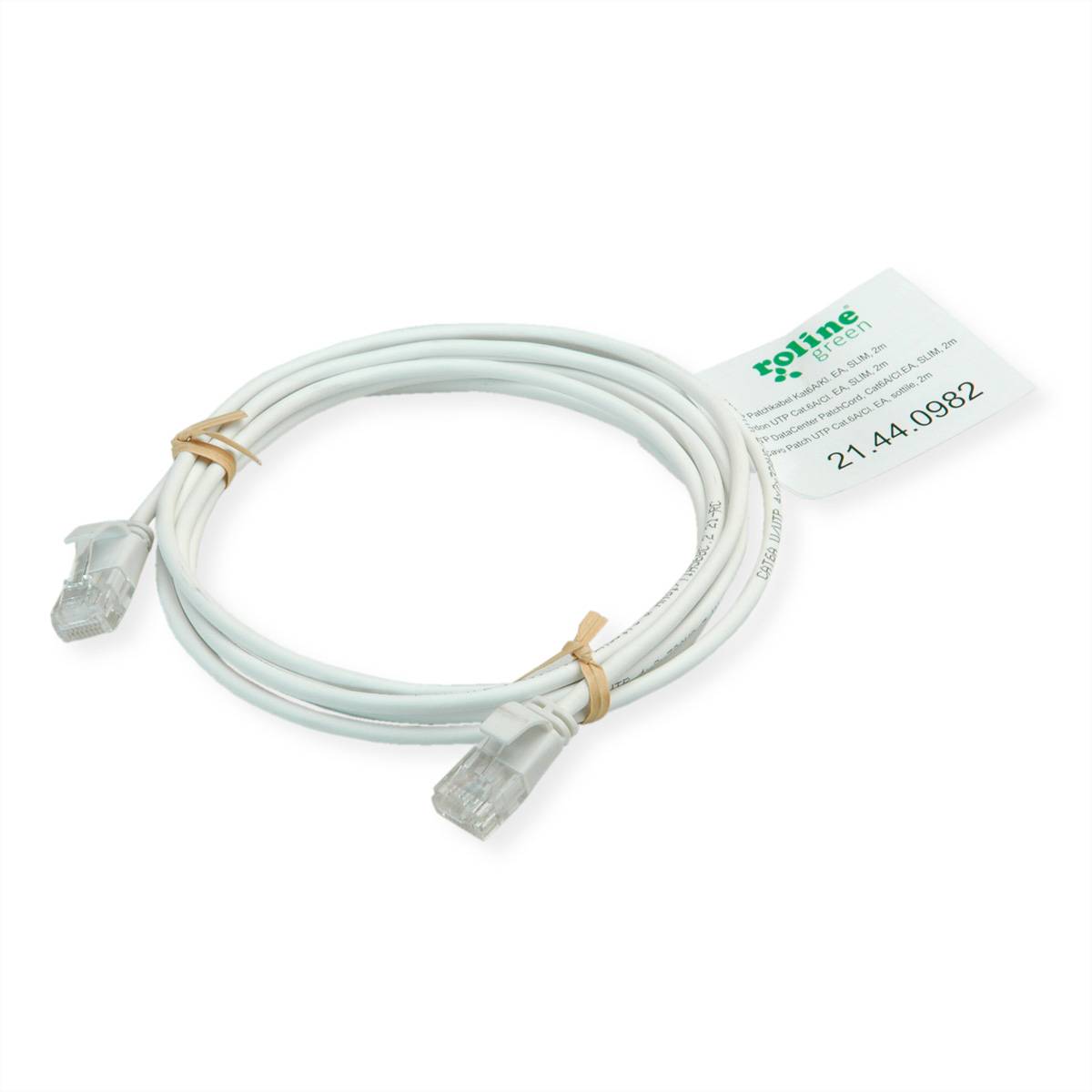 Roline green 21.44.0978 RJ45 Patchkabel CAT 6a U/UTP 0.15m Weiß 1St.