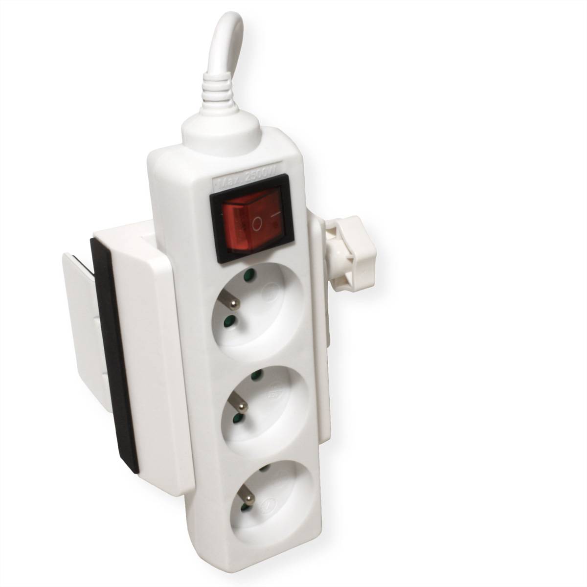 VALUE Tischfuß-Klemme für Steckdosenleiste, weiß