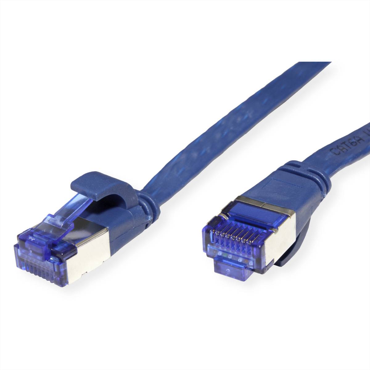 VALUE Patchkabel Cat.6A (Class EA) FTP, extra-flach, blau, 3 m