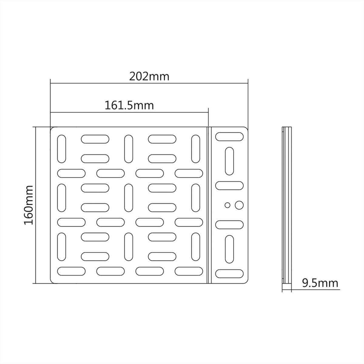 ROLINE Media-Player Halterung, klein (202 x 160 mm), bis 1 kg