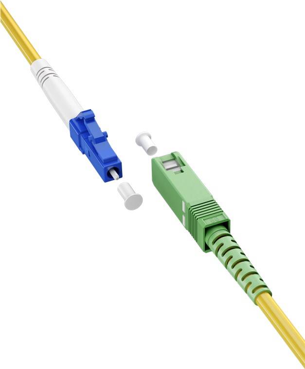 Glasfaserkabel (FTTH), Singlemode (OS2) Yellow, (Simplex), 25 m