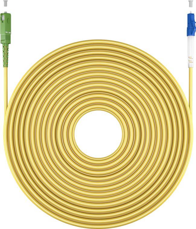 Glasfaserkabel (FTTH), Singlemode (OS2) Yellow, (Simplex), 25 m