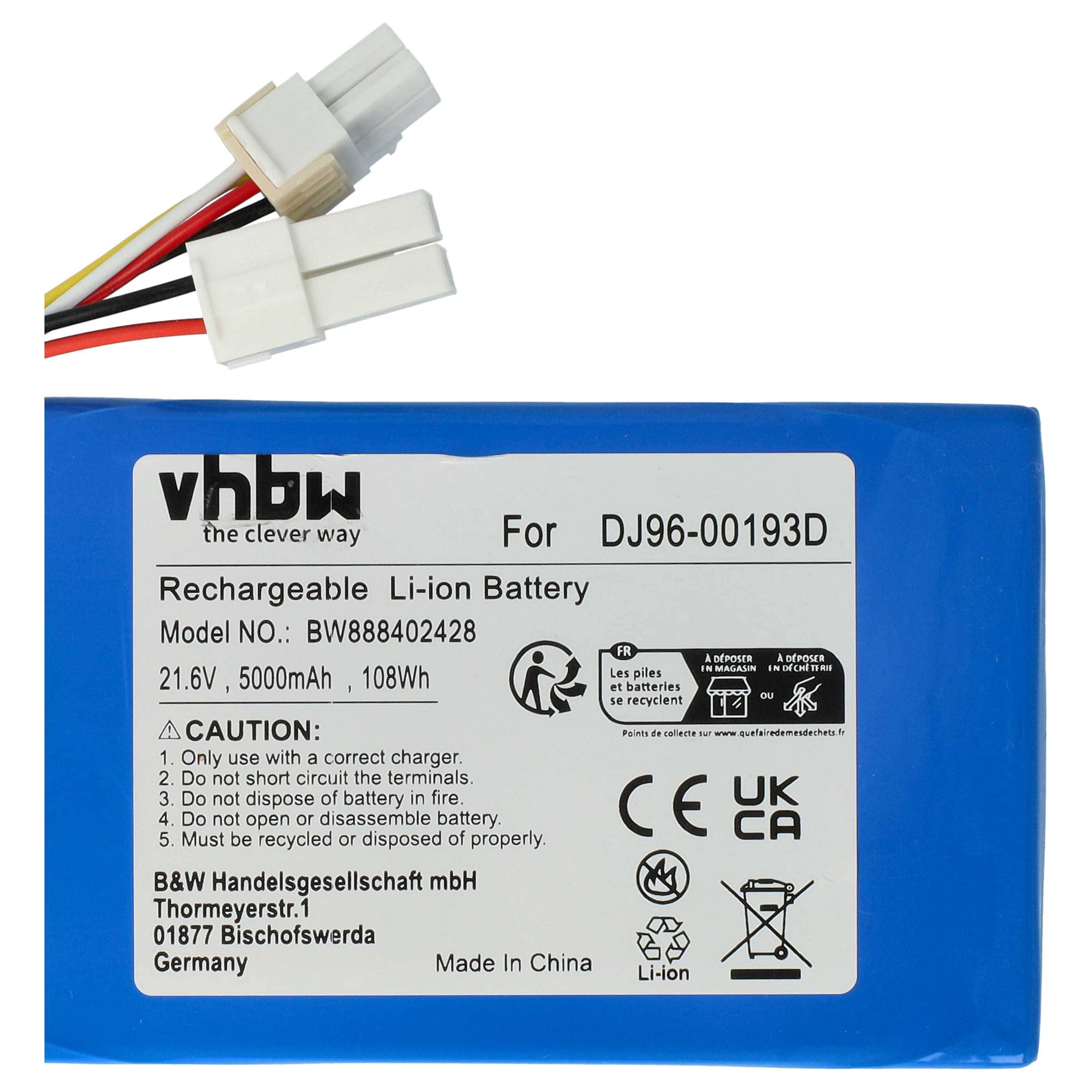 Wiederaufladbarer Li-Ionen-Akkupack mit Label „vhbw