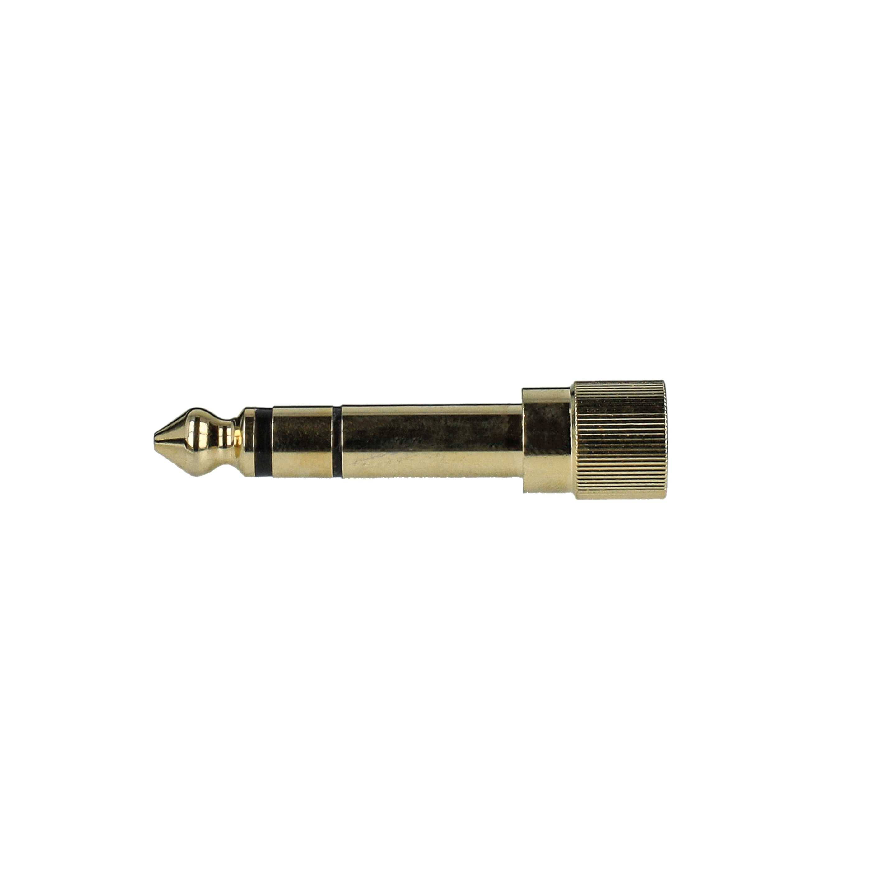 Ein 6,35-mm-vergoldeter Audio-Stecker-Adapter, der häufig zum Verbinden von Kopfhörern mit Verstärkern oder Stereo-Systemen für hochwertige Soundausgabe verwendet wird.