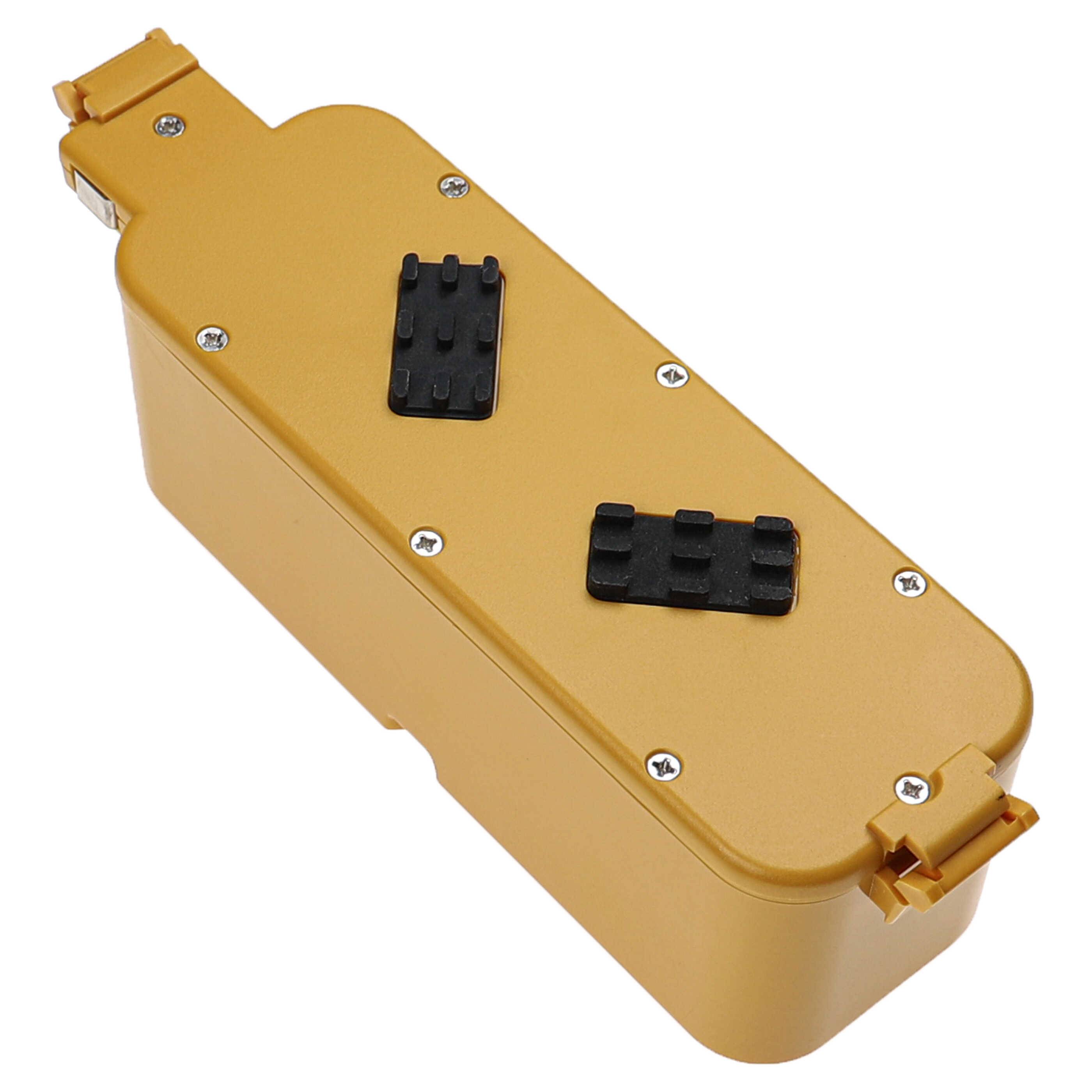 EXTENSILO Akku kompatibel mit Sichler PCR-1350 L, PCR-2350 LX, NC-3337, NC-3338, PCR-3350 Staubsauger (4500mAh, 14,4V, NiMH, Gelb)