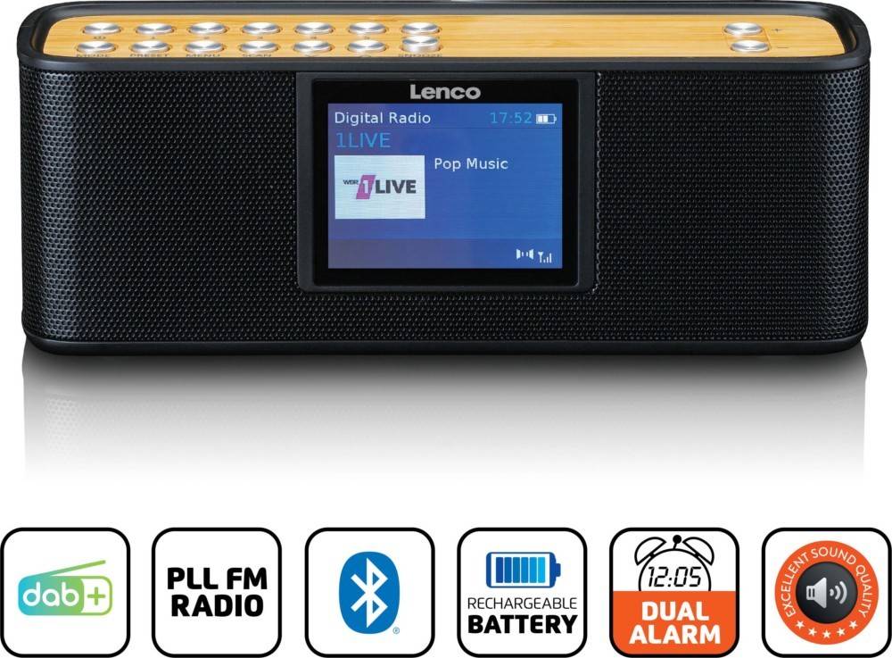4 Stk. LENCO DAB+ Radio PDR-045BK