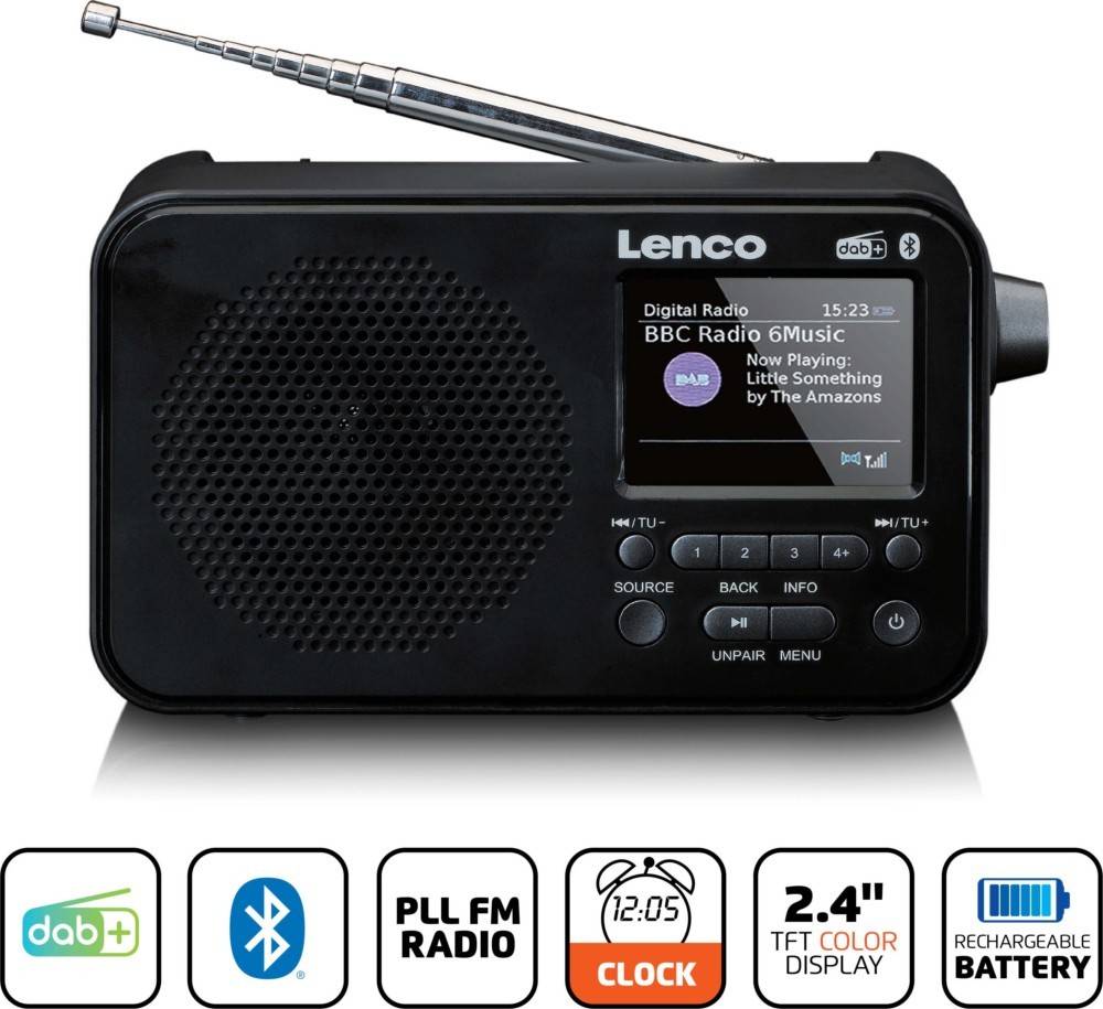 4 Stk. LENCO DAB+ Taschenradio PDR-036BK