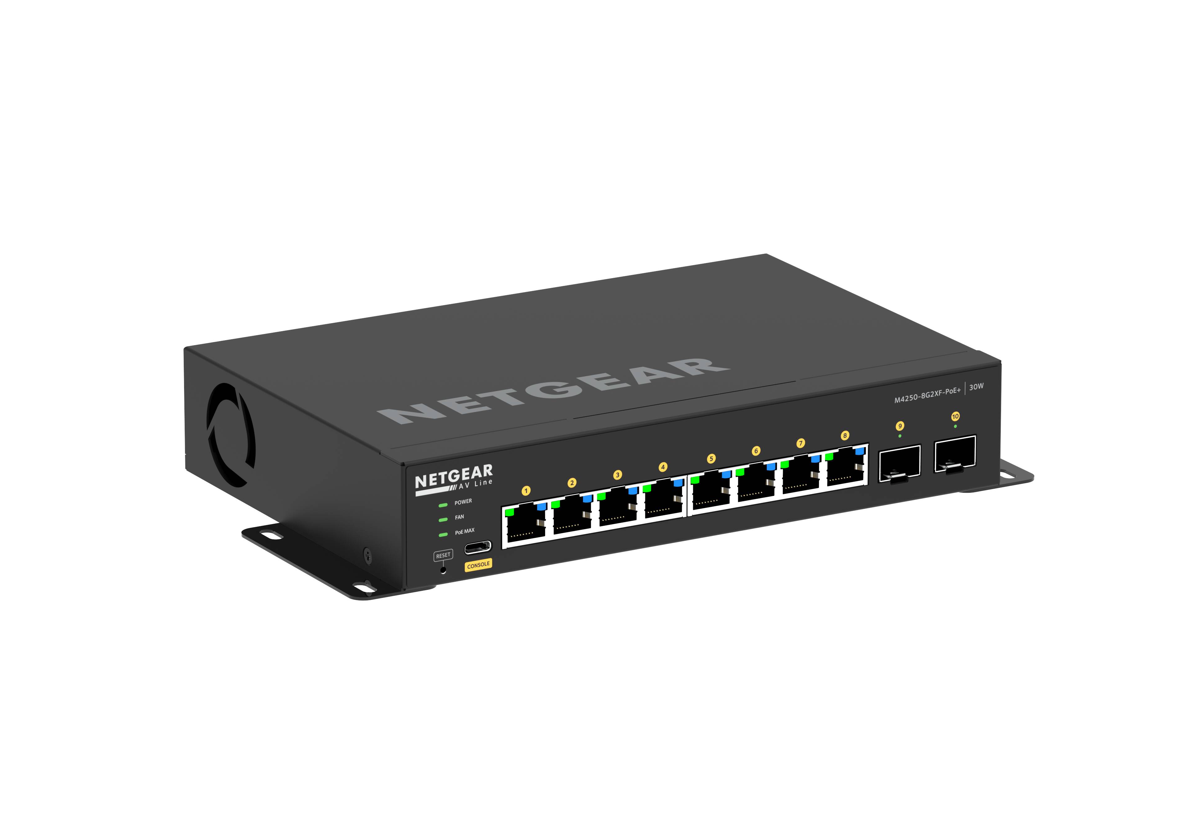NETGEAR AV Line M4250-8G2XF-PoE+ - Switch - L3 - managed - 8 x 10/100/1000 (8 PoE+)