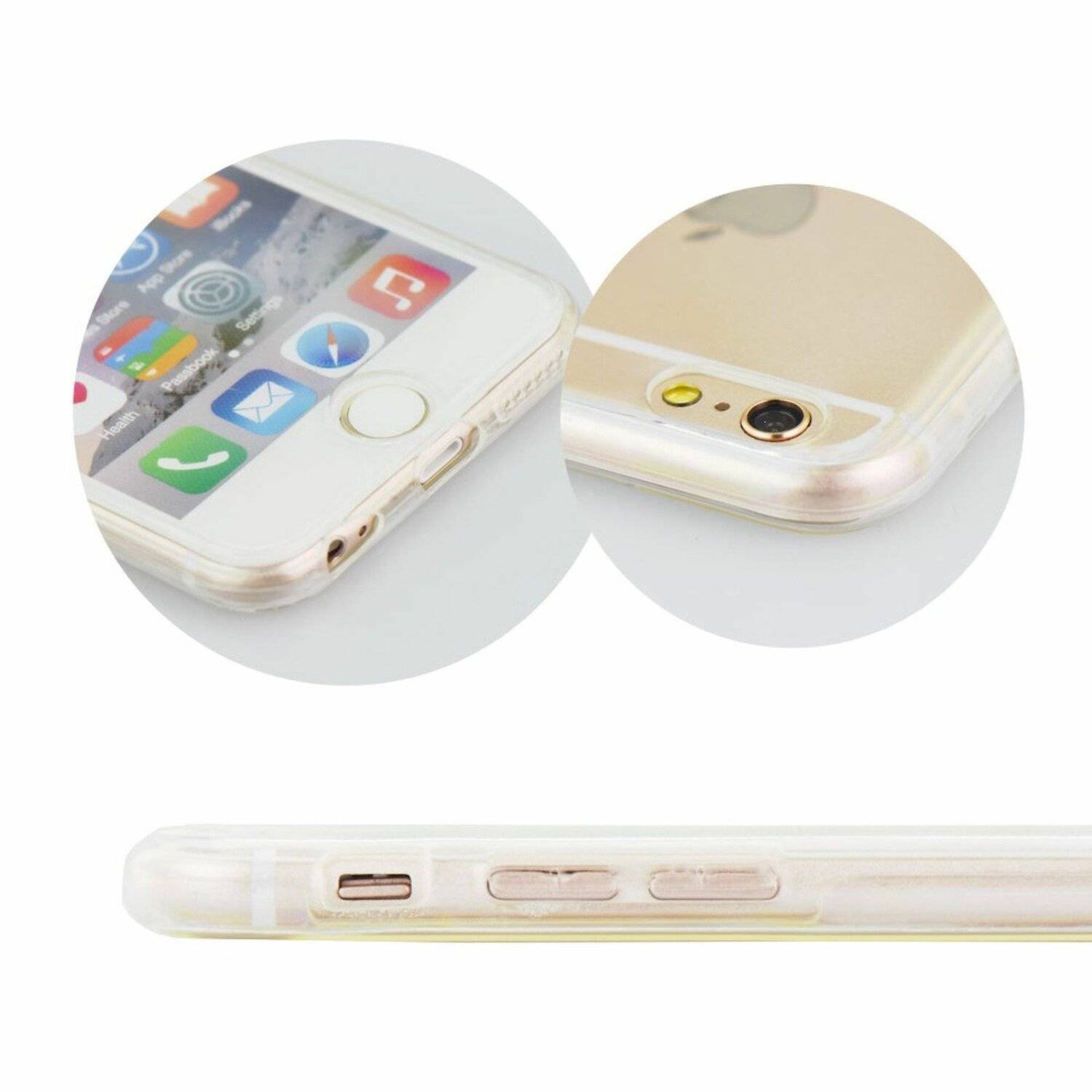 360° Rundum Full Body Schutzhülle kompatibel mit iPhone 14 Plus Silikon Hülle Etui Case Cover Transparent