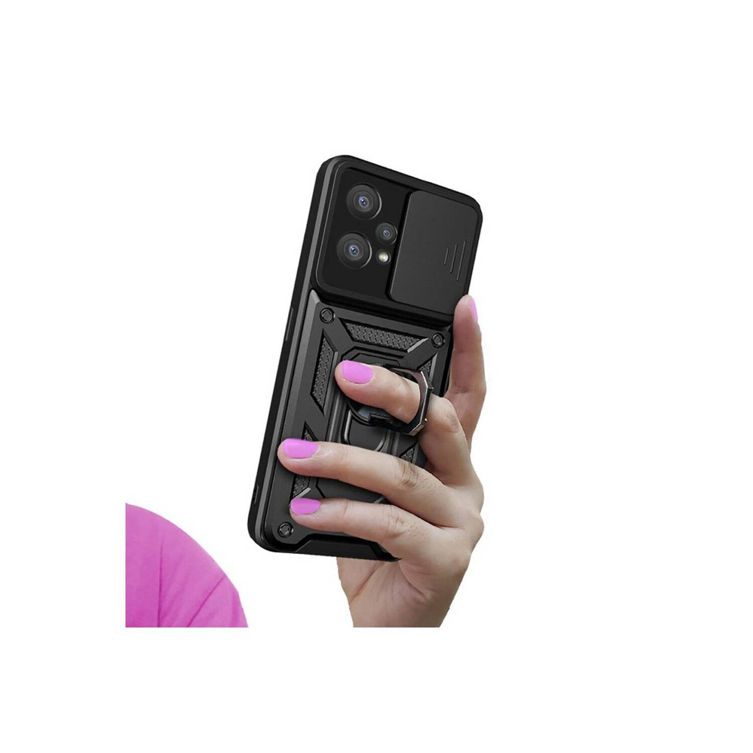 CamShield Armor Hülle kompatibel mit Samsung Galaxy S24 Plus Case Kameraschutz Ringhülle Halter Stoßfest