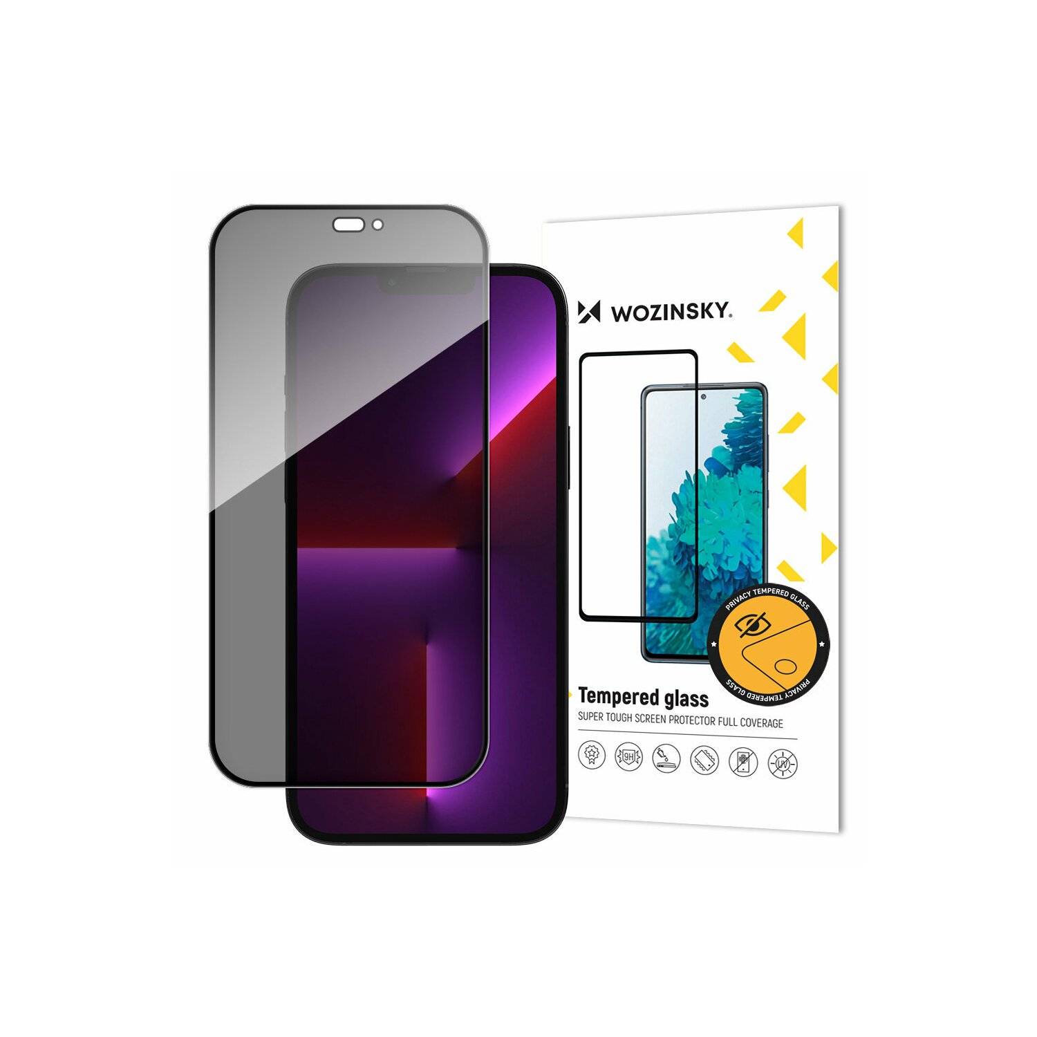Full-screen Privacy Schutzglas 5D Hartglas Blickschutz kompatibel mit iPhone 14 Plus schwarz Schutzfolie Display Glas