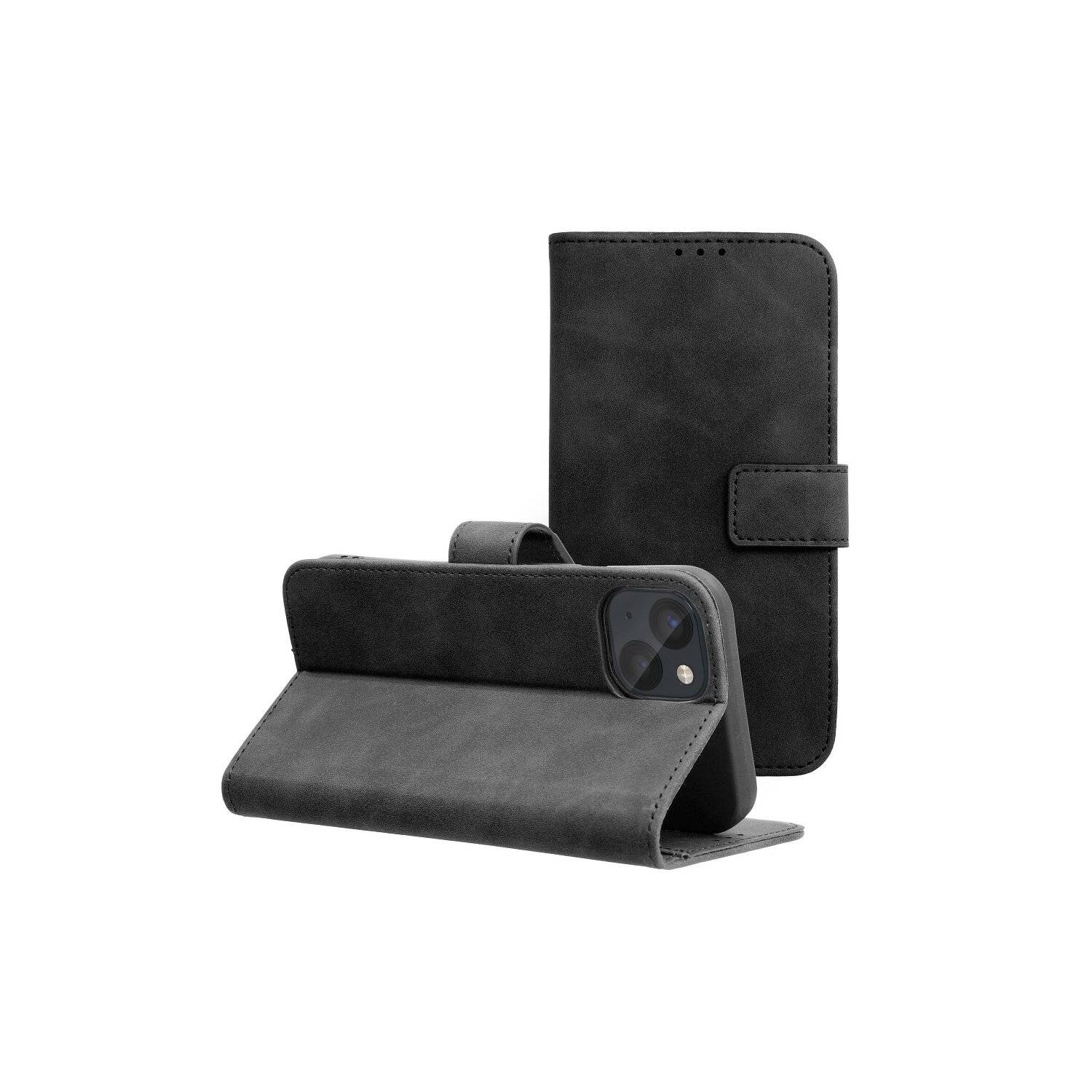 Tasche Holster TENDER Buch Schutzhülle Magnet Standfunktion Hülle kompatibel mit Xiaomi 13 Lite Schwarz