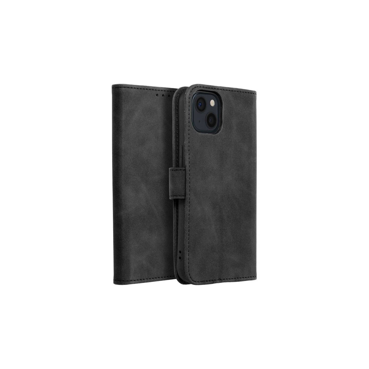 Tasche Holster TENDER Buch Schutzhülle Magnet Standfunktion Hülle kompatibel mit Xiaomi 13 Lite Schwarz