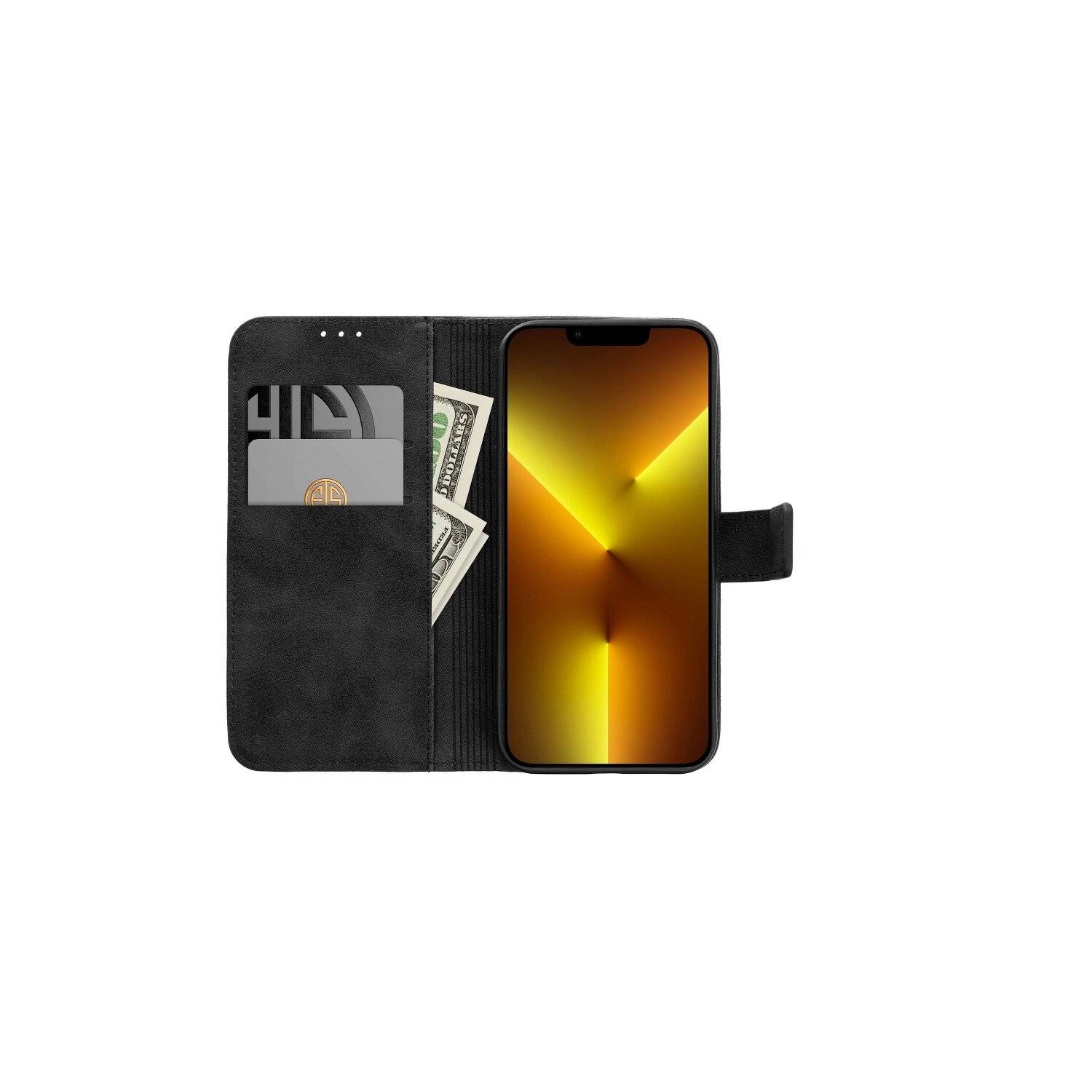 Tasche Holster TENDER Buch Schutzhülle Magnet Standfunktion Hülle kompatibel mit Xiaomi 13 Lite Schwarz