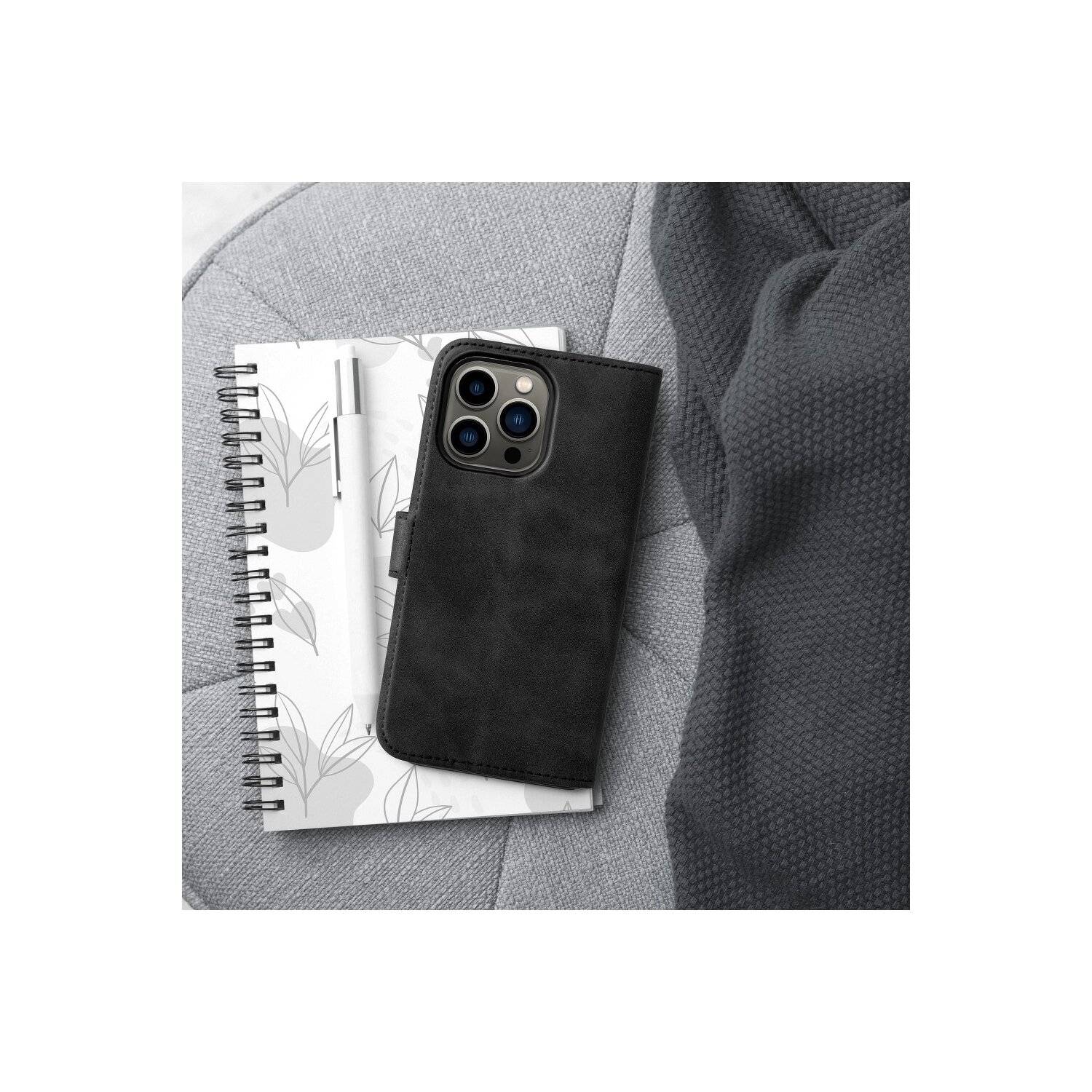 Tasche Holster TENDER Buch Schutzhülle Magnet Standfunktion Hülle kompatibel mit Xiaomi 13 Lite Schwarz