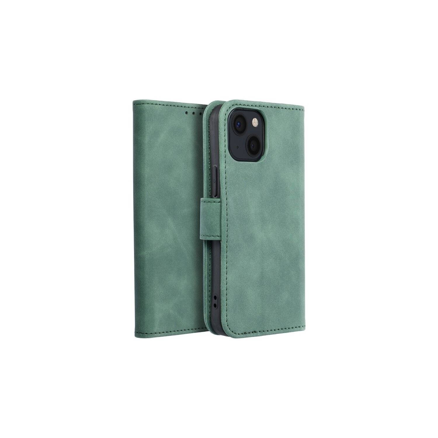 Tasche Holster TENDER Buch Schutzhülle Magnet Standfunktion Hülle kompatibel mit iPhone 14 Plus Grün