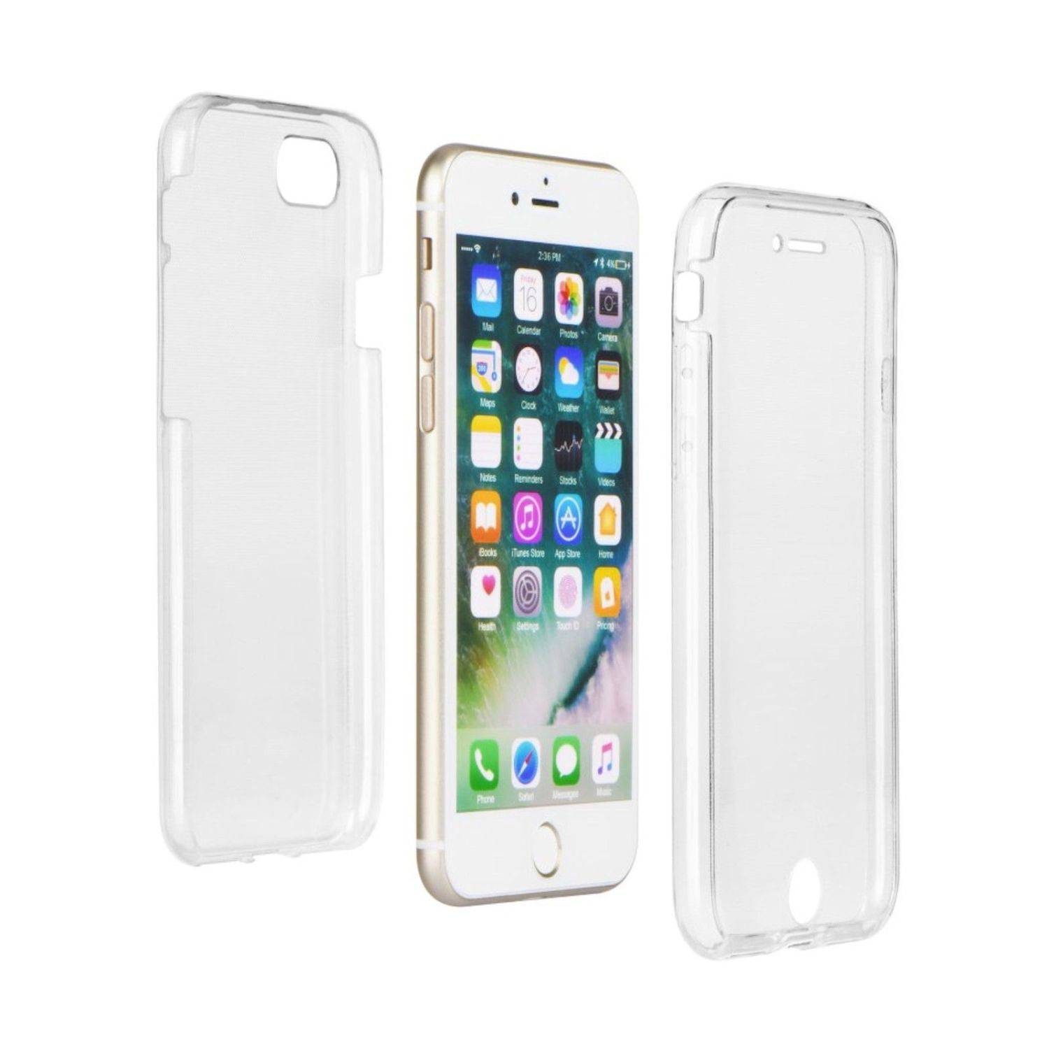 360° Rundum Full Body Schutzhülle für Samsung Galaxy A23 5G Silikon Hülle Etui Case Cover Silikontasche in Transparent