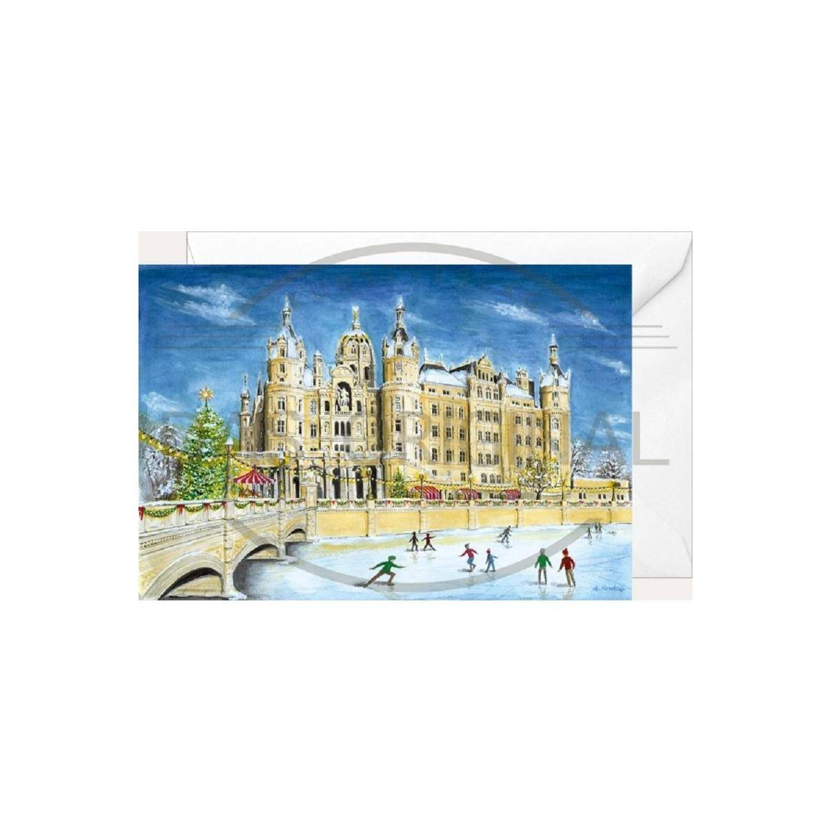 2967 - Weihnachtsklappkarte Schweriner Schloss