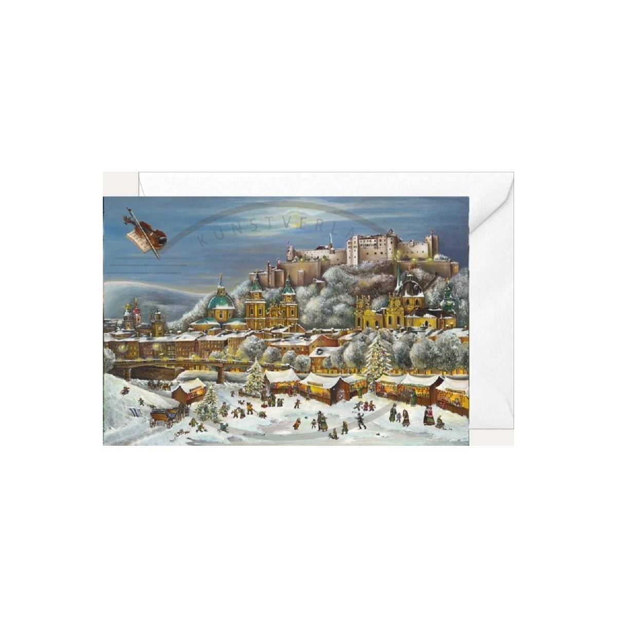 2970 - Weihnachtsklappkarte Salzburg
