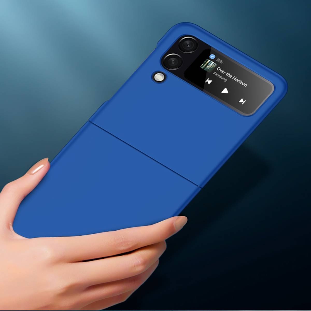 Samsung Galaxy Z Flip4 5G Kunststoff Design Hart Hülle Handy Tasche Hülle Etuis Grün