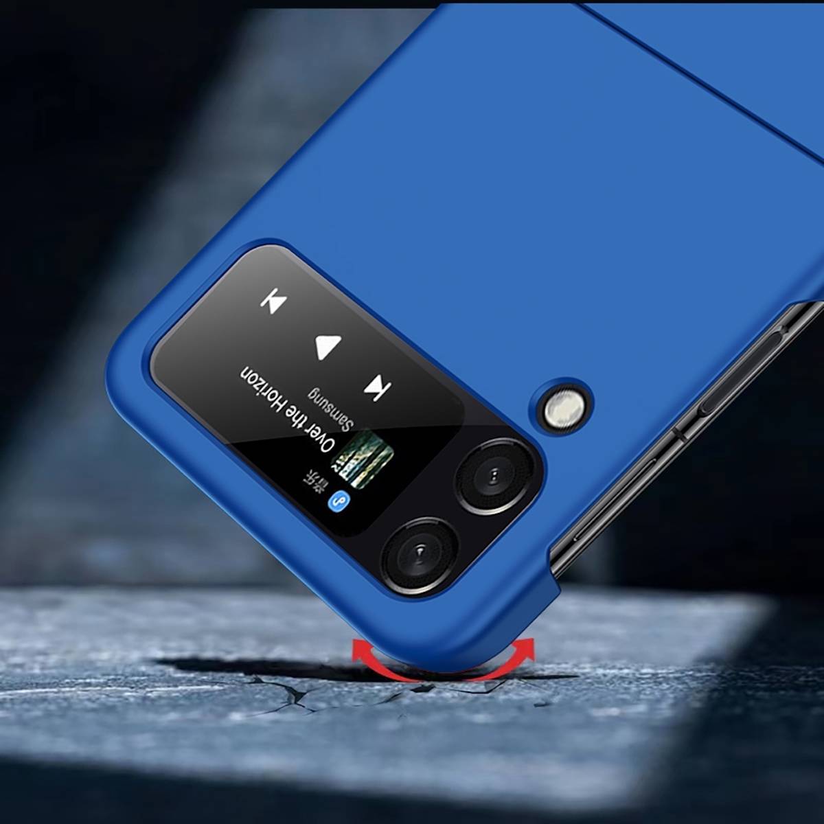 Samsung Galaxy Z Flip4 5G Kunststoff Design Hart Hülle Handy Tasche Hülle Etuis Grün