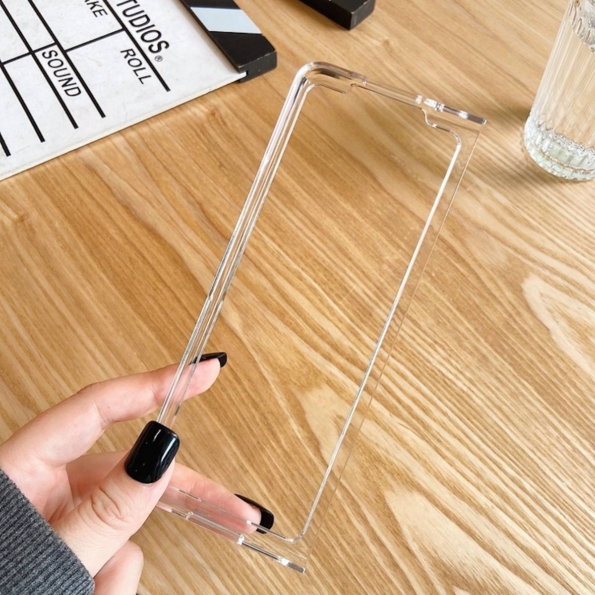 Für Samsung Galaxy Z Fold4 5G Design Schock Hart Cover Handy Tasche Hülle Etuis Transparent