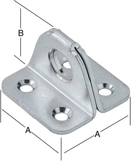 Ösenplatte verzinkt 35X35X25 mm