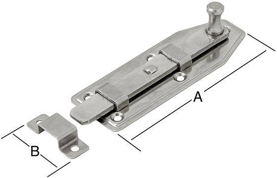 Fensterriegel 100x35mm gerade, Edelstahl V2A