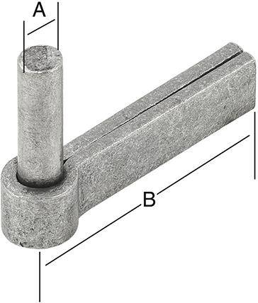 Anschweißkloben 16x65mm Eisen bl.