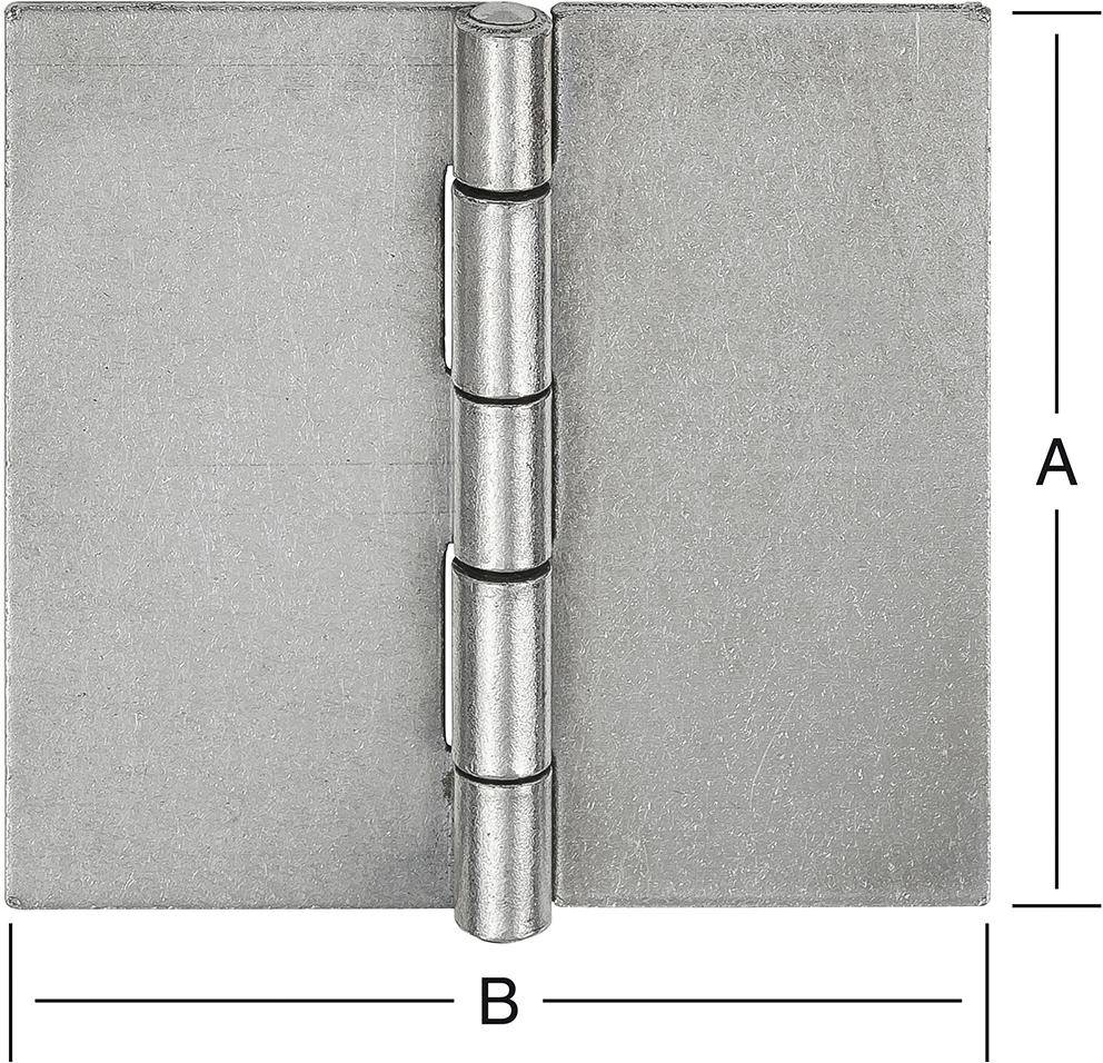 DIN-Scharn. känt.60x60mm ungeb. Eisen blank