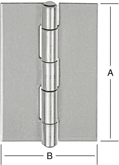 Ger.schm.Scharn. 50x31mm ungeb, Edelstahl V2A