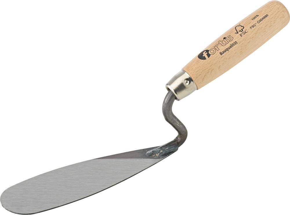 Zungenkelle 160mm, S-Hals, Holzgriff FORTIS Bau