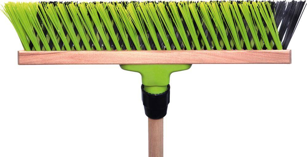Garten- u.Straßenbesen PVC-X-Borsten Elaston 40cm mit Stiel