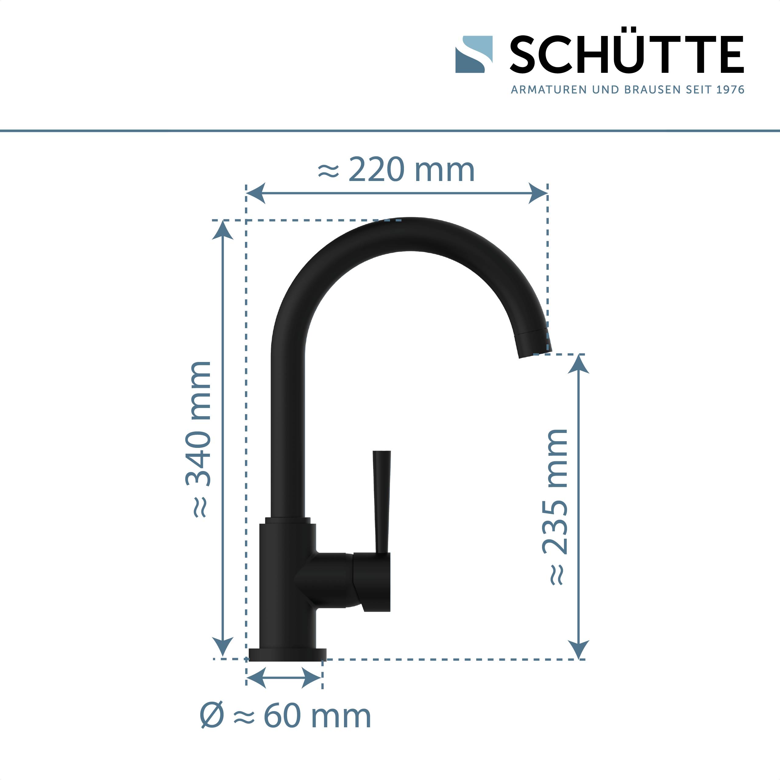 CORNWALL Spültischarmatur, Schwarz matt