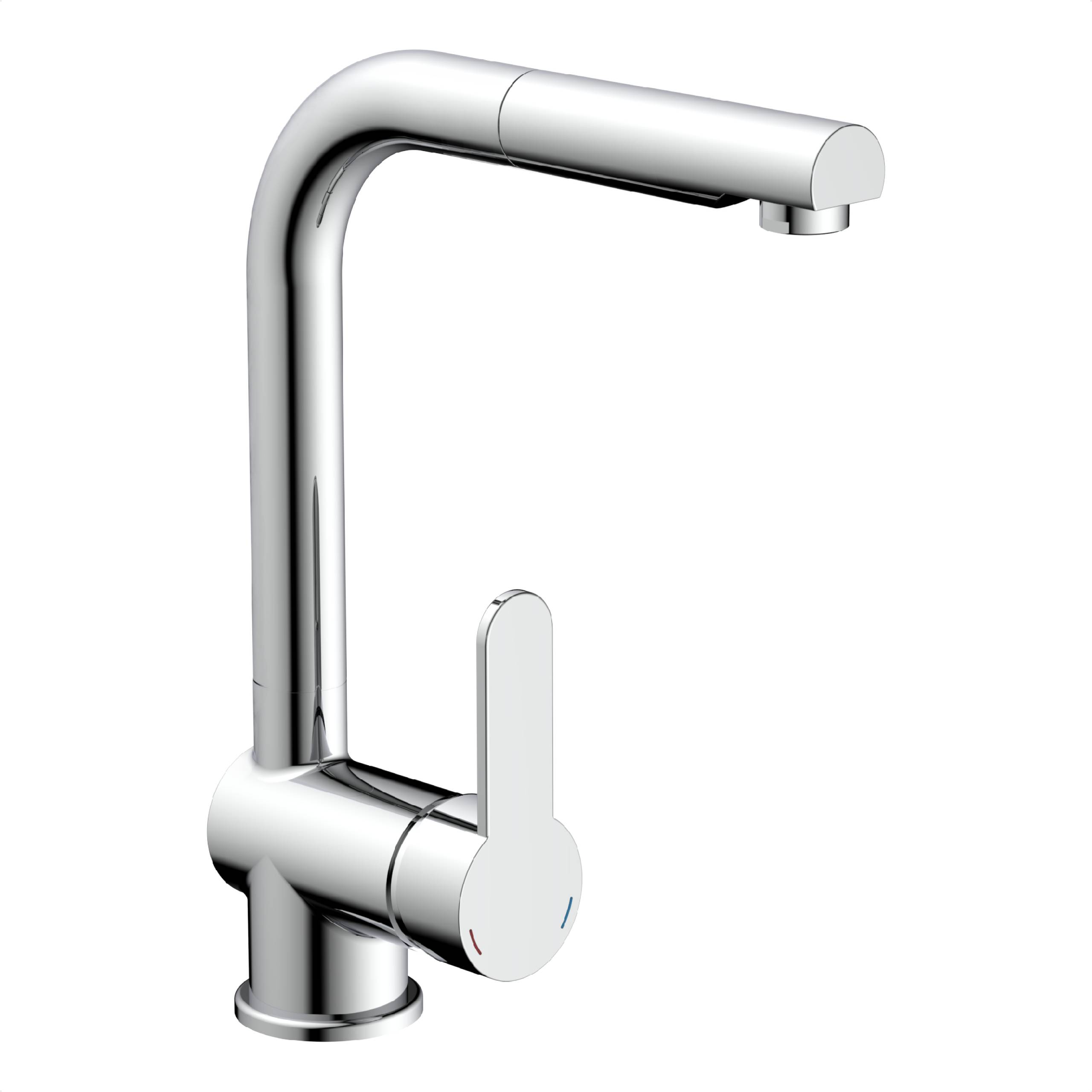 LONDON Spültischarmatur, Chrom, mit herausziehbarem Auslauf